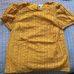 Gold J Crew Blouse